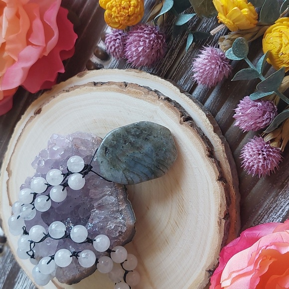 Labradorite Necklace, Quartz Necklace by Rust Belt Raised - Picture 4 of 16